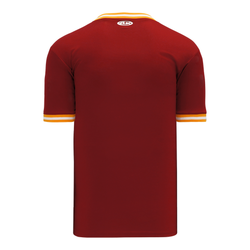 Athletic Knit V-Neck Baseball Jersey with Knitted Trim (BA1333)